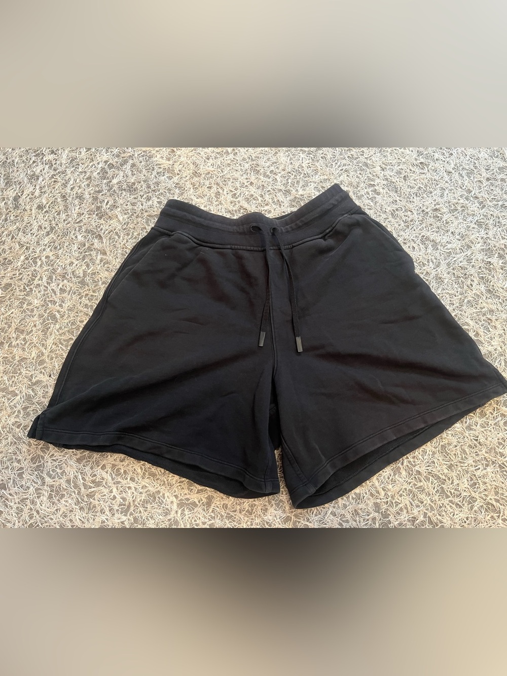 Long Women’s Lululemon Sweat Shorts Black Size 8